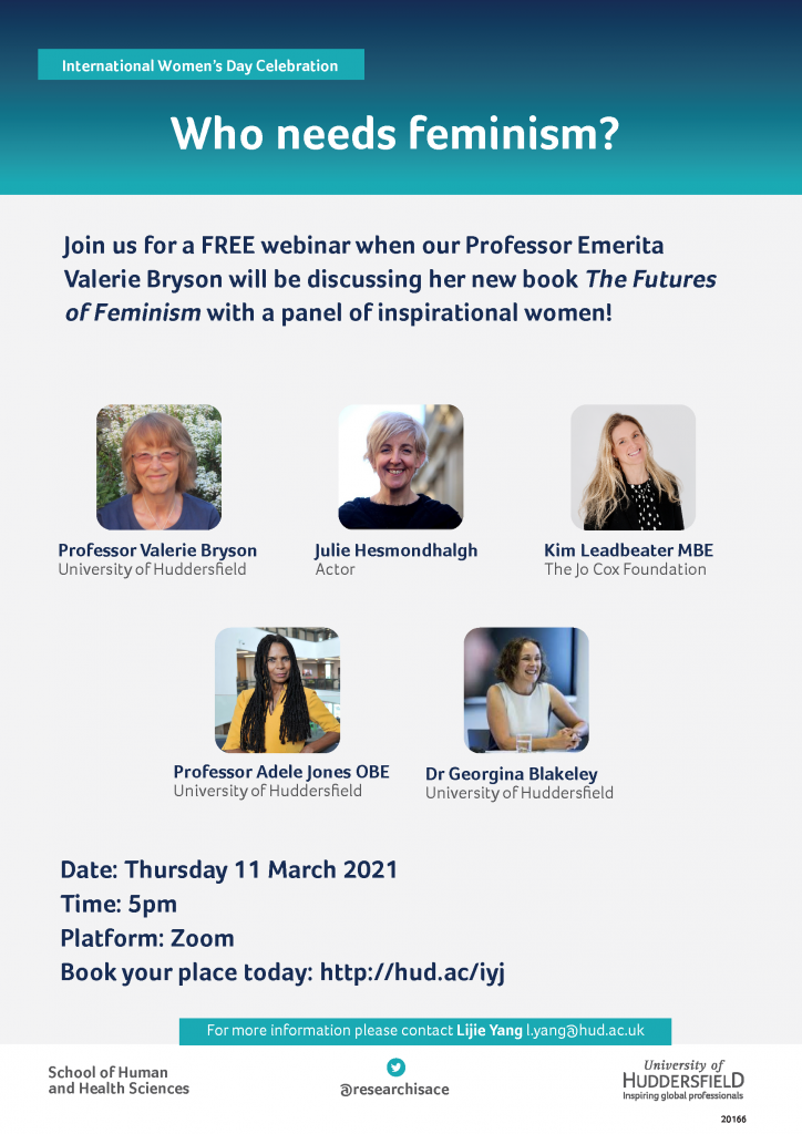 Flyer for a panel discussion with Professor Valerie Bryson
