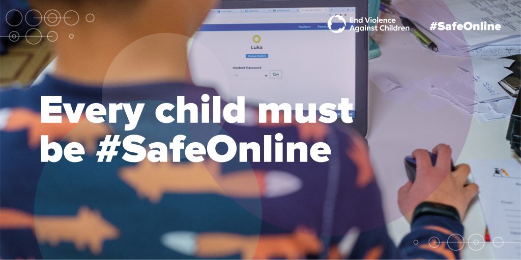 Every child must be #safeonline image produced by End Violence Against Children