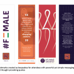 Bookmarks created as keepsakes for conference attendees with powerful yet simple messaging and thought-provoking quotes.