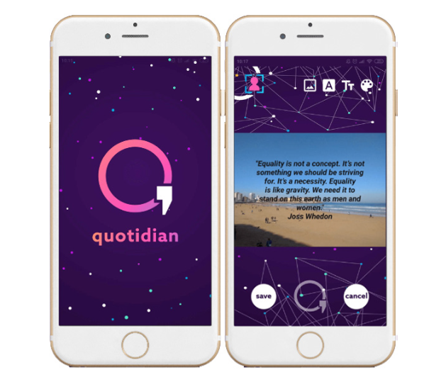 The Quotidian app developed by GlobalGRACE